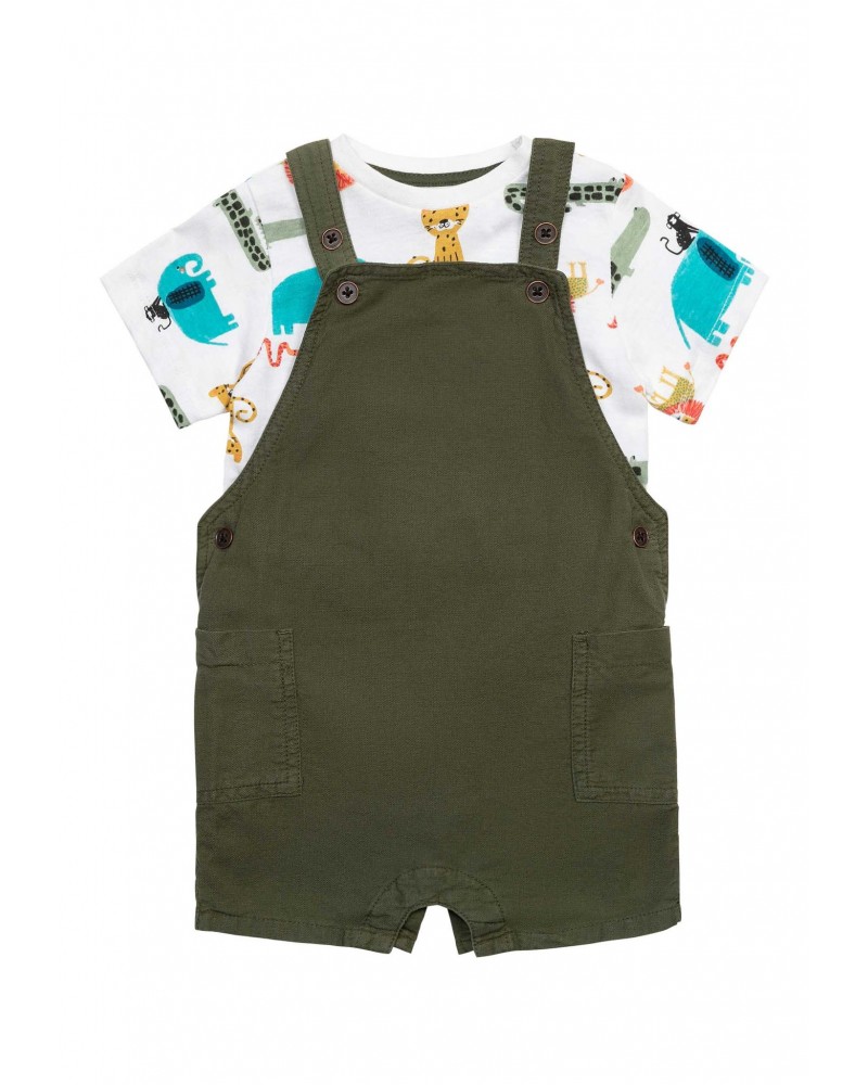 t-shirt and linen bibshort Minoti dz