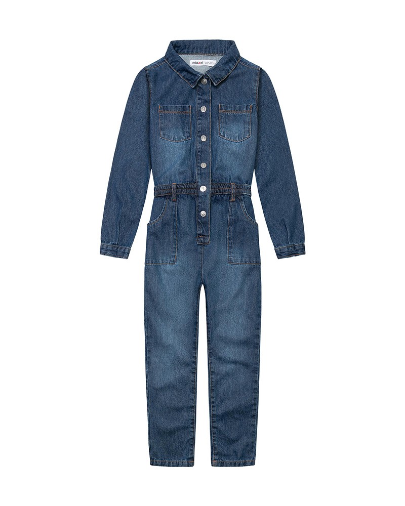 Girls Denim Boiler Suit