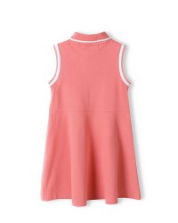 Salmon pique vest dress