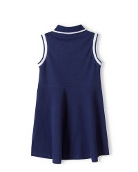 Navy pique vest dress