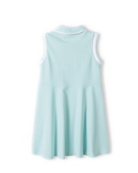 Teal pique vest dress