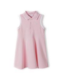 Pink pique vest dress