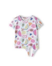 Fruits tie-front t-shirt