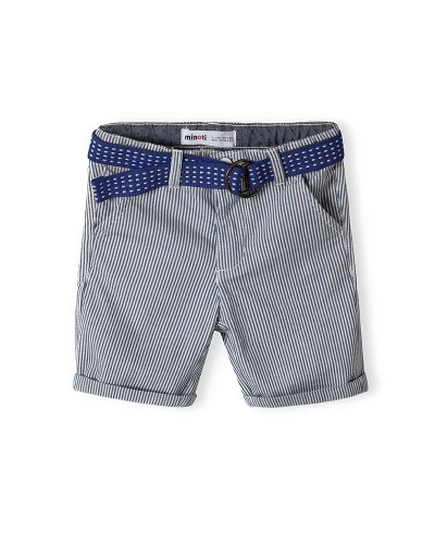 Short en jean rayé