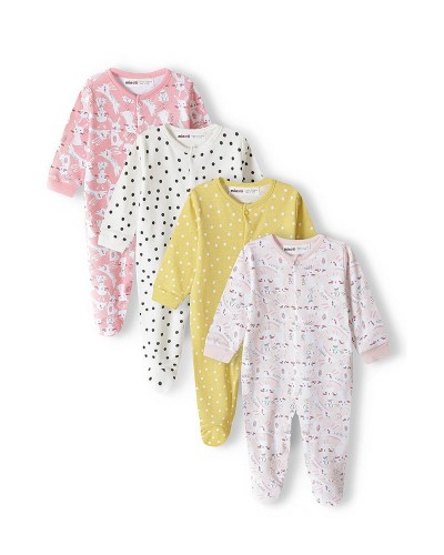 4 long sleeves sleepsuits