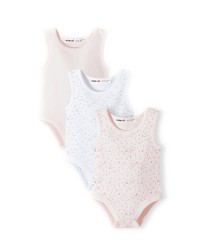 3 sleeveless bodysuits