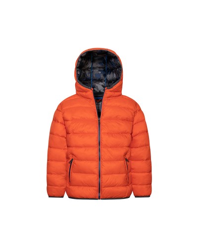 Orange puffa coat