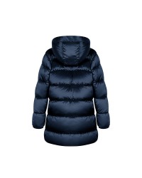 Long navy blue puffer coat