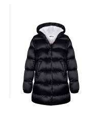 Long black puffer jacket