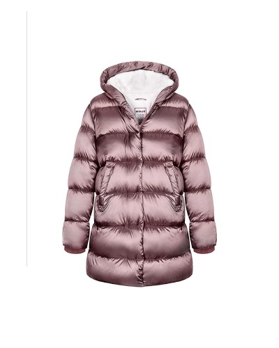 Long rose gold puffer jacket