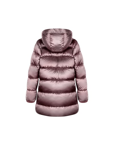 Long rose gold puffer jacket