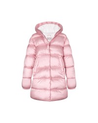 Long pink puffer jacket