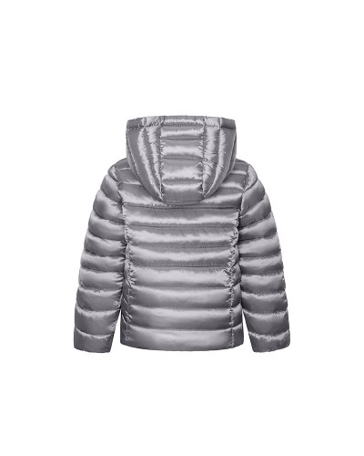 Silver puffer jacket