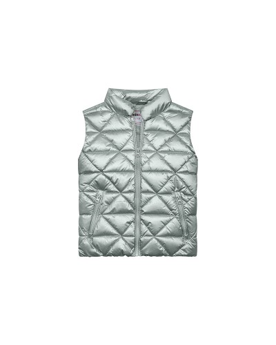 Shiny silver gilet