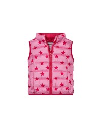 Gilet à étoiles roses