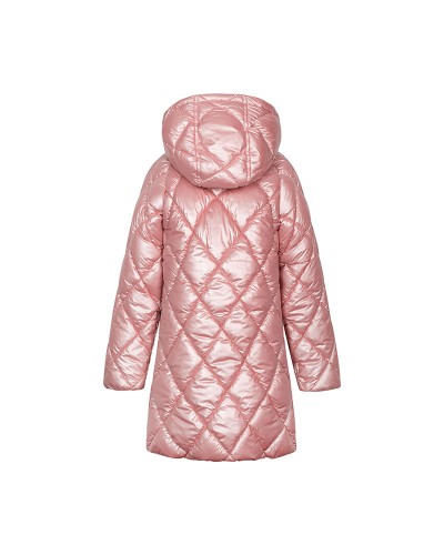 Pink long puffer jacket