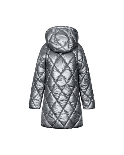 Gray long puffer jacket