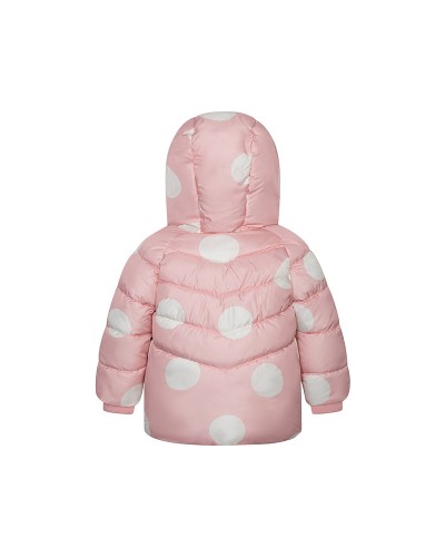 Pink puffer jacket