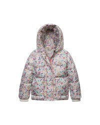 Fleural pattern puffer jacket