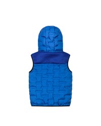 Blue hooded gilet