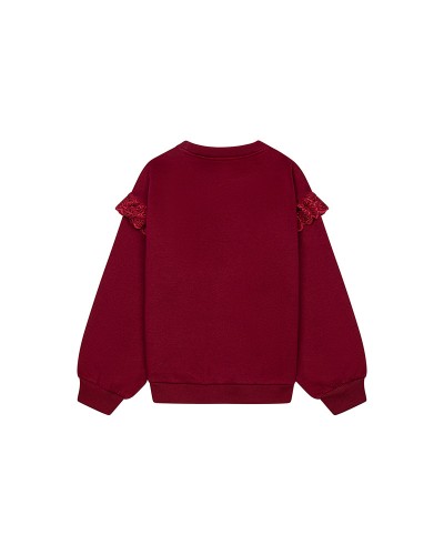 Red fleece sweatshirt