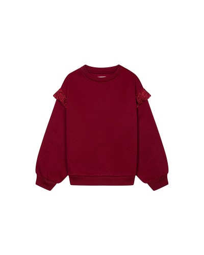 Red fleece sweatshirt