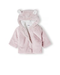 Manteau en fourrure rose