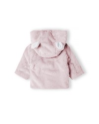 Manteau en fourrure rose