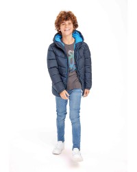 Dark blue puffer jacket