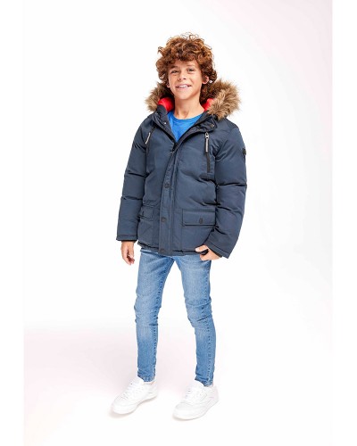 Parka bleu foncé