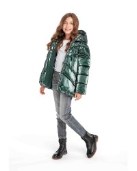 Manteau vert métallisé