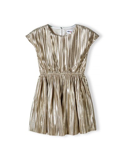 Gold pleated dress