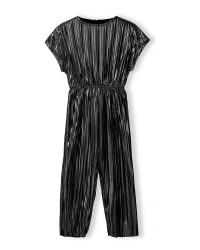 Black pleated playsuit