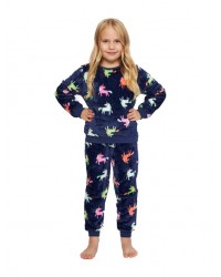 Pyjama bleu nuit en polaire