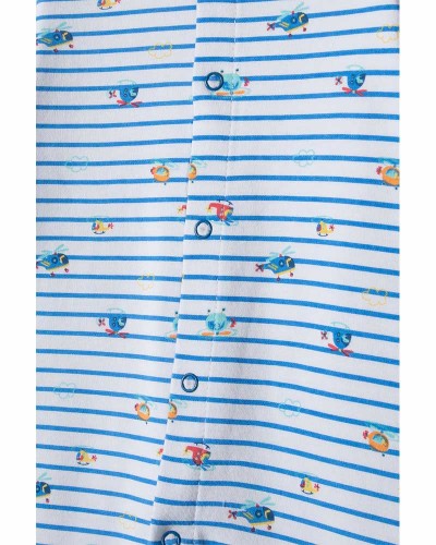 2 grenouillères motif hélicoptère