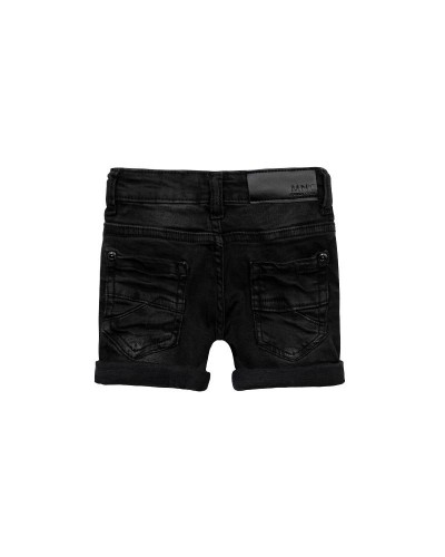 Black denim shorts