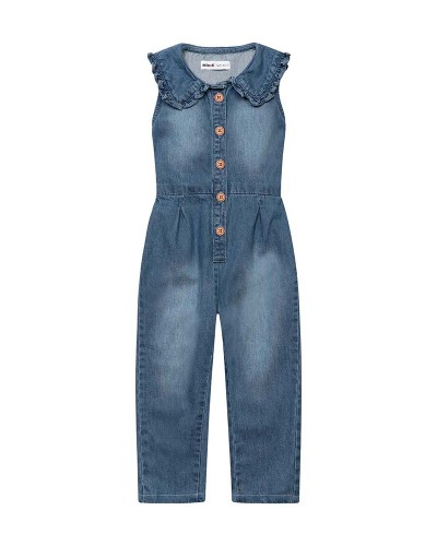 Girls Denim Jumpsuit