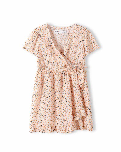 Orange summer dress
 Size-8-9 years