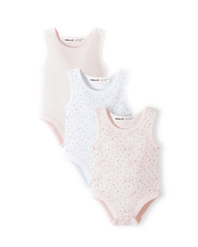 3 sleeveless bodysuits
 Size-6-9 months