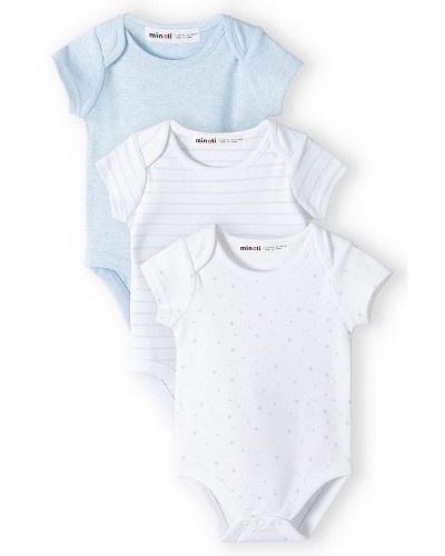 3 blue bodysuits
 Size-6-9 months