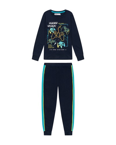 Ensemble pyjama bleu marine
 Taille-8-9 ans