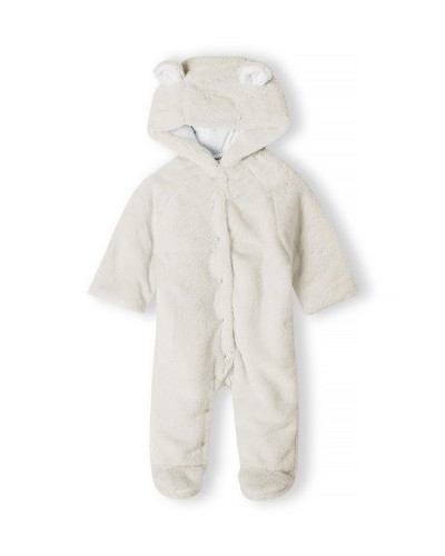 White Plush Onesie
 Size-NB