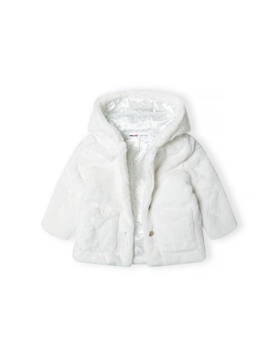 White fur coat
 Size-12-18 months