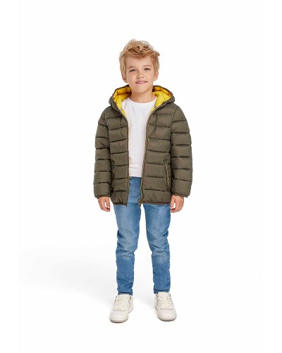 Khaki puffer jacket
 Size-8-9 years