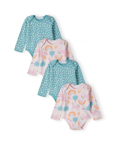 Patterned bodysuits
 Size-6-9 months