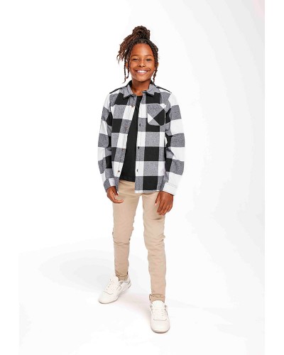 Chemise à carreaux blancs
 Taille-3-4 ans