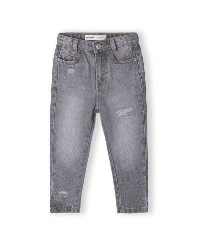 Jean gris mom
 Taille-8-9 ans