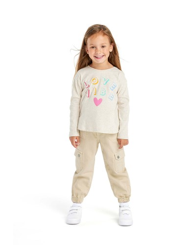 Pantalon combat beige
 Taille-8-9 ans