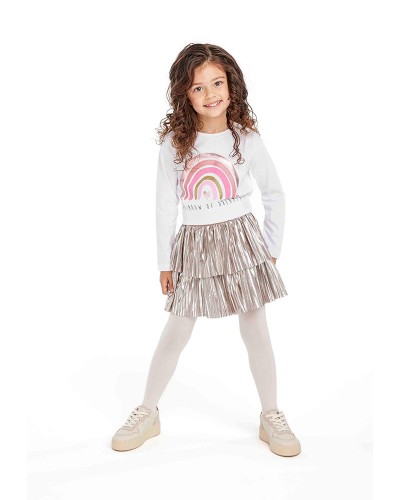 Jupe superposée beige
 Taille-3-4 ans