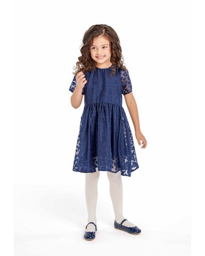 Robe bleu marine
 Taille-3-4 ans